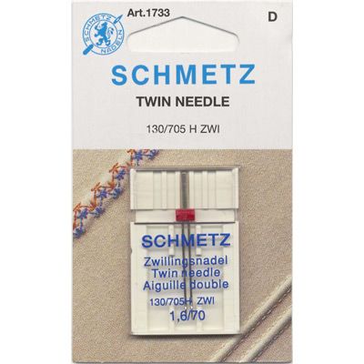 Schmetz Twin Sewing Machine Needles (1.6/70)  1 needle