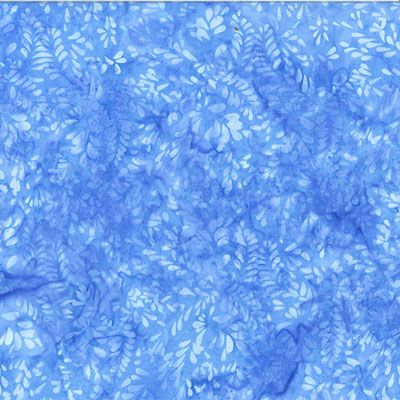 Bali Handpaints Fabric: Leaf Impressions Light Blue (per 1/4 metre)