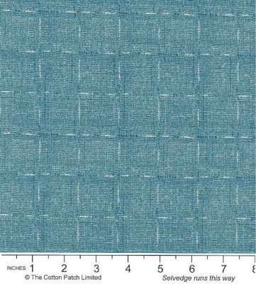 Classic Coordinates Fabric: Patchwork Teal (per 1/4 metre)