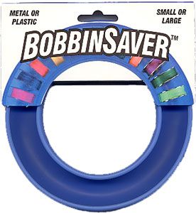 Bobbinsaver  Blue Transluscent Ring holds 20 bobbins