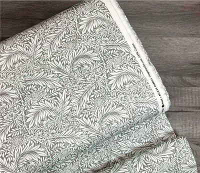 William Morris Quilt Back Fabric: Larkspur Silver 108"