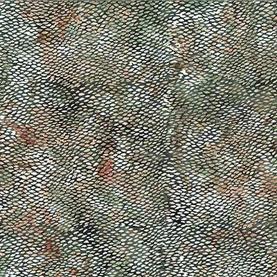 Hoffman Bali Handpaints: Scales Earth (per 1/4 metre)