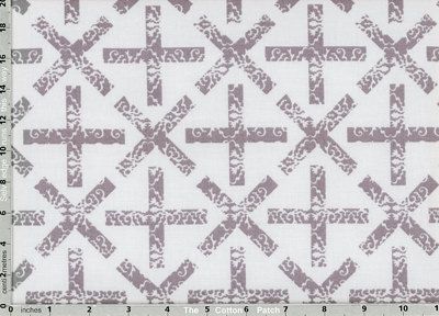 Art Theory Fabric: x & + Grey (per 1/4 metre)