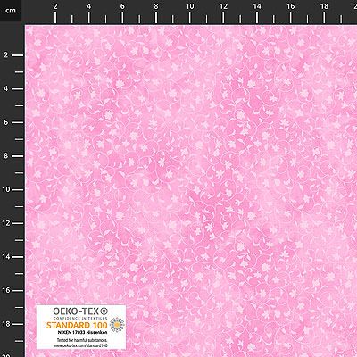 Quilters Coordinates fabric: Floral Scroll Pastel Pink (per 1/4 metre)