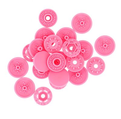 Bohin Finger Snap Buttons 13mm (1/2') Pink Pack of 8