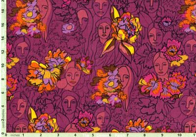 Free Spirit Designers Fabric: Parlant Aux Fleurs Begonia (per 1/4 metre)