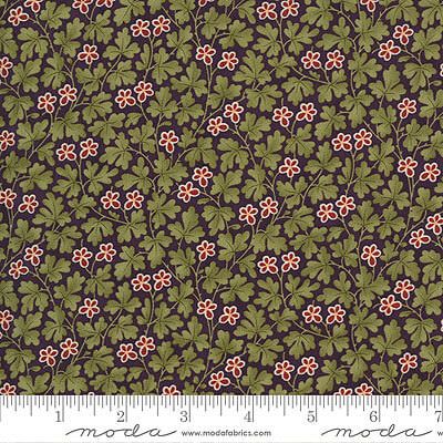 Mill Creek Garden Fabric: Flowers & Leaves Purple (per 1/4 metre)