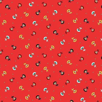 Folk Friends Fabric: Sprigs Red (per 1/4 metre)