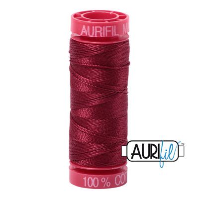 Aurifil 12 Cotton Thread 2460 Dark Carmine Red