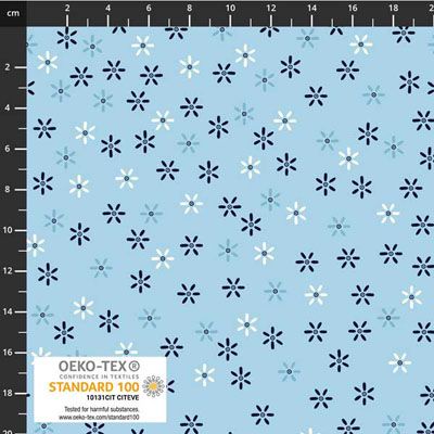 All Small fabrics Tic Tac Stars Light Blue by Stof Fabrics