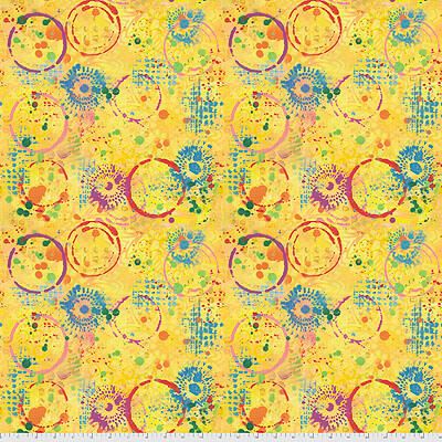 Pizzazz Fabric: Graffiti Lemon (per 1/4 metre)