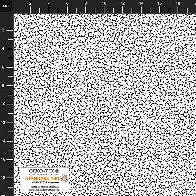 Quilters Coordinates fabric: Half Stars White (per 1/4 metre)