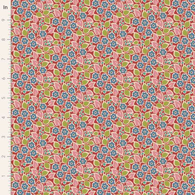 Tilda Pie in the Sky fabric: Topsy Turvy Red (per 1/4 metre)