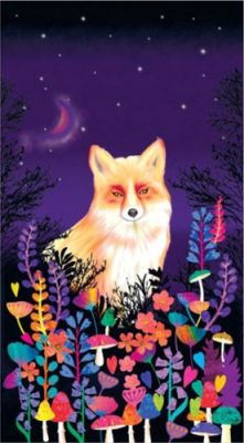 The Psychedelic Woodland Collection: Magical Fox 36" panel