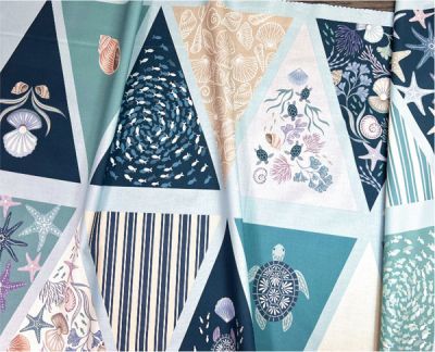 Ocean Pearls 60cm Bunting panel