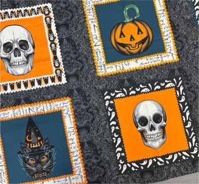 Halloween fabrics: Storybook Halloween, Pictures Blocks 60cm Panel