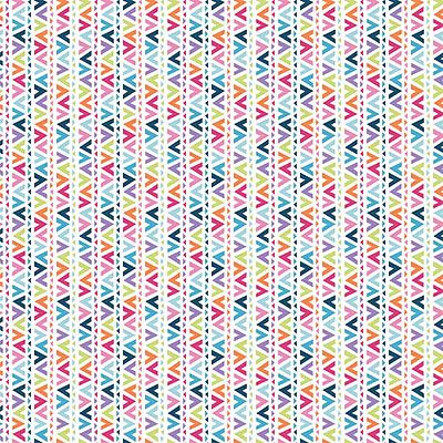 Prism Fabric: Zig Zag Stripe White (per 1/4 metre)