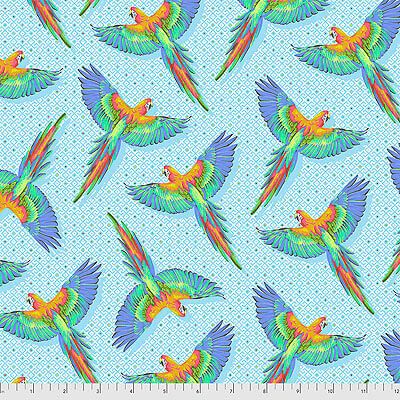 Tula Pink Daydreamer fabric: Macaw Ya Later Cloud (per 1/4 metre)