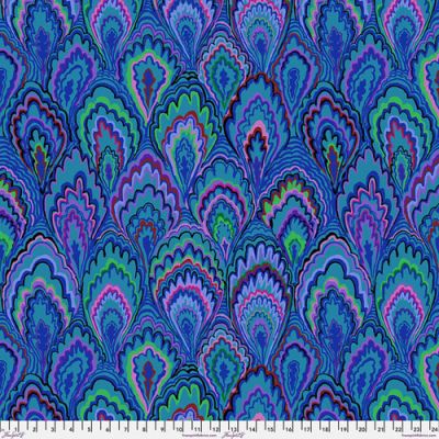 Kaffe Fassett Collective Marble Scallops Fabric, Blue