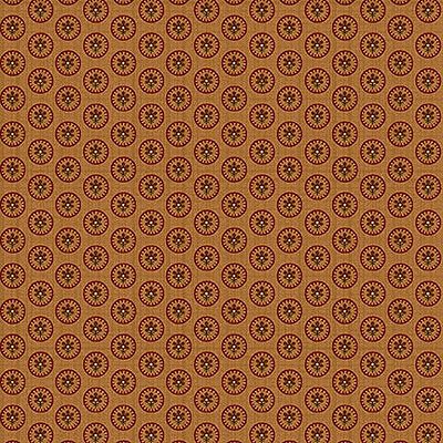 Hello Fall Fabric: Circle Flower Pumpkin (per 1/4 metre)