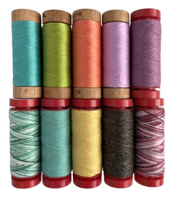 Aurifil Wool and 80 Weight Thread Pack Dream Flowers Jo Avery