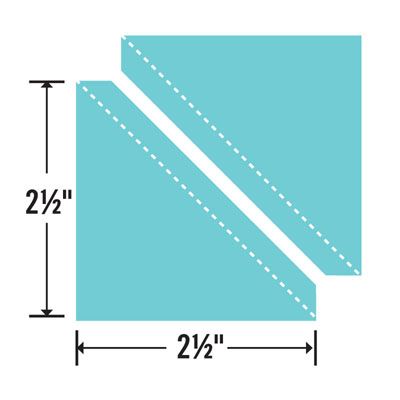 Sizzix Bigz Die 1/2 Square Triangles  2' Finished Square