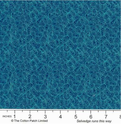 Whimsy Fabric: Just Swell, Dark Teal