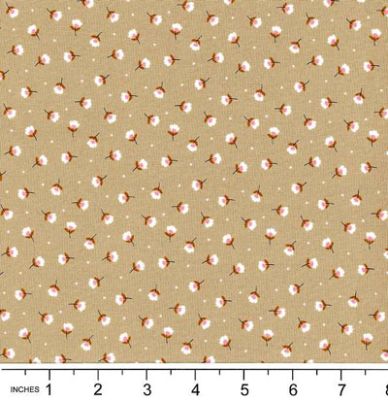 Country Coordinates fabric: Buds Taupe (per 1/4 metre)