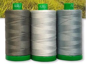 Aurifil 40 Weight Colour Builder Sumatran Elephant Grey