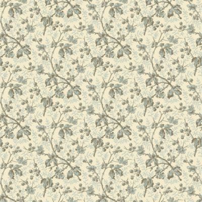 Cocoa Blue fabric: Wild Rose Parchment (per 1/4 metre)