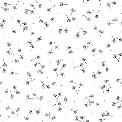 Whisper fabric: Thistle Toss White (per 1/4 metre)