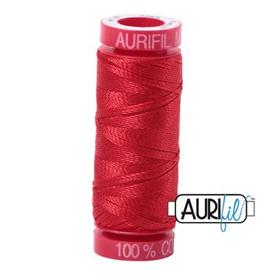 Aurifil 12 Cotton Thread 2265 Lobster Red