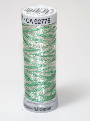 Gutermann Sulky Metallic Thread: Silver/Icy Blue 7025