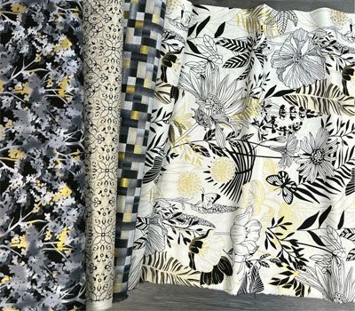 Black White & 24 Karat Fat Quarter Bundle