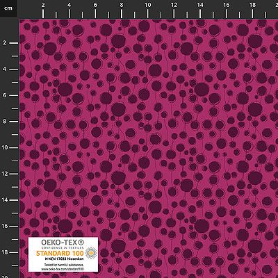 Quilters Coordinates fabric: Bubbles Magenta (per 1/4 metre)