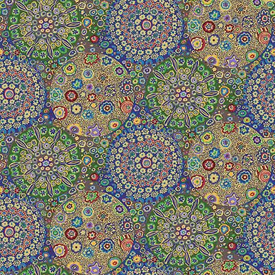 Kaffe Fassett Fabric: Millefiore Ochre (per 1/4 metre)