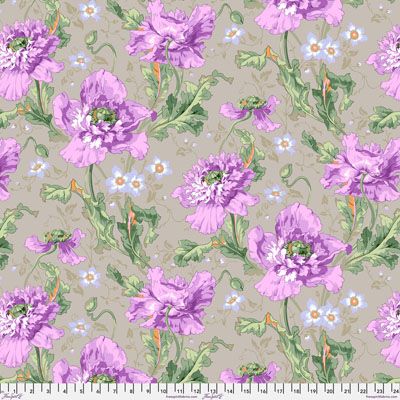 Kaffe Fassett Collective Papaver fabric Grey