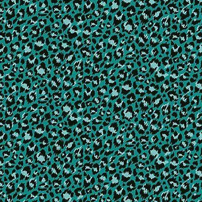 Jewel Tones Animal Prints fabric: Leopard Teal (per 1/4  metre)