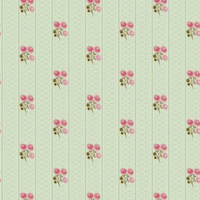 Sienna Fabric: Lattice Posy Mint (per 1/4 metre)