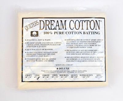 Quilters Dream Cotton Natural Deluxe Crib Wadding  45in x 60in