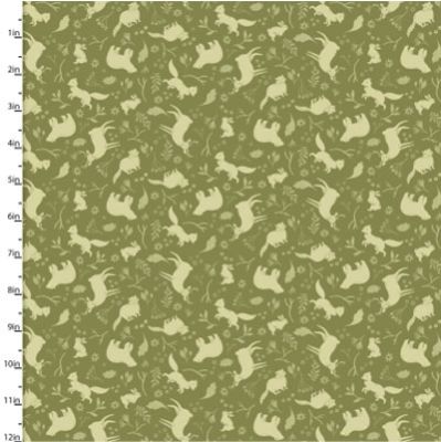 Cozy Forest Fabric: Camo Outline (per 1/4 metre)