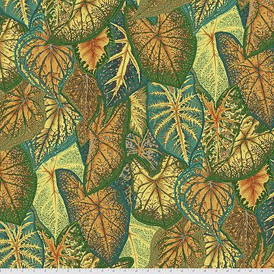 Kaffe Fassett Collective: Caladiums Gold (per 1/4 metre)