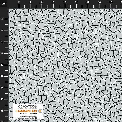 Quilters Coordinates fabric: Cracks Grey (per 1/4 metre)