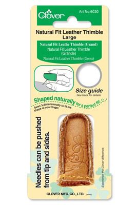 Clover Natural Fit Leather Thimble: Large