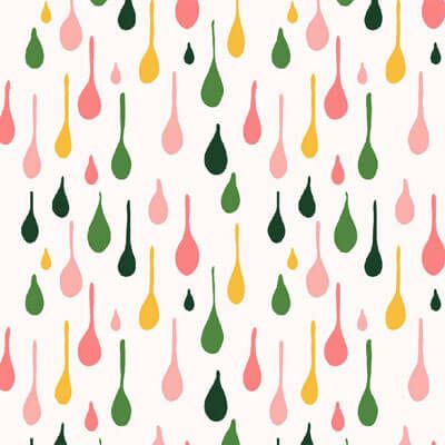 Pink Lemonade Fabric: Droplets Multi (per 1/4 metre)