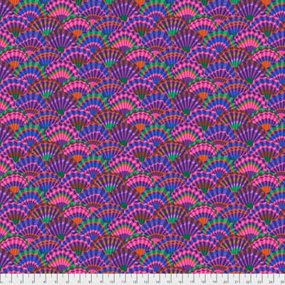 Kaffe Fassett Fabric Paper Fans Purple (per 1/4 metre)