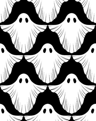 Halloween fabrics: Scaredy Cat, Ghosts