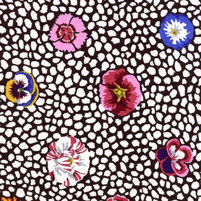 Kaffe Fassett Fabric Guinea Flower White (per 1/4 metre)