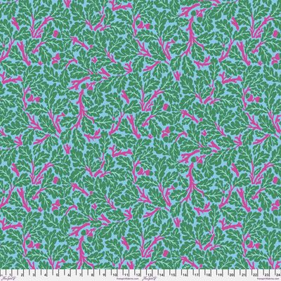 Kaffe Fassett x Morris & Co Fabric: Oak Turquoise