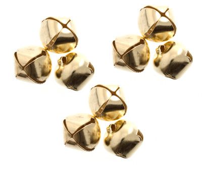 Jingle Bells: 10mm: Gold: 9 Pack